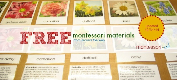 Free Montessori Materials