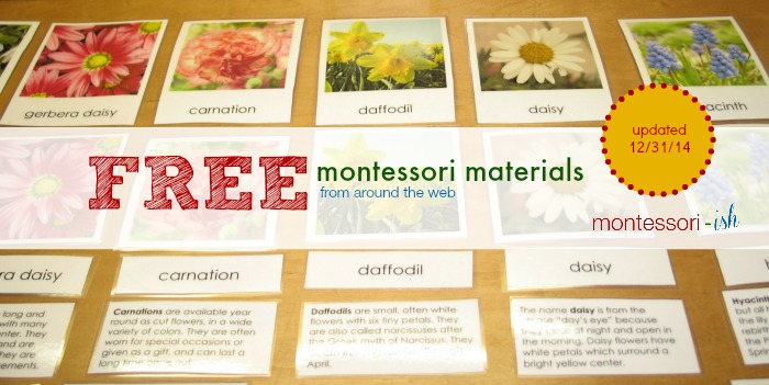 Free Montessori Materials